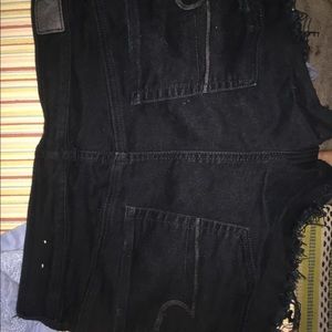 Black high waisted shorts